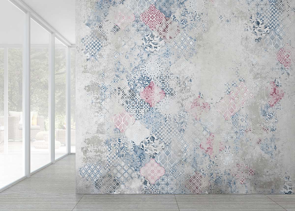 Tangerine Tapete im Vintage-Stil