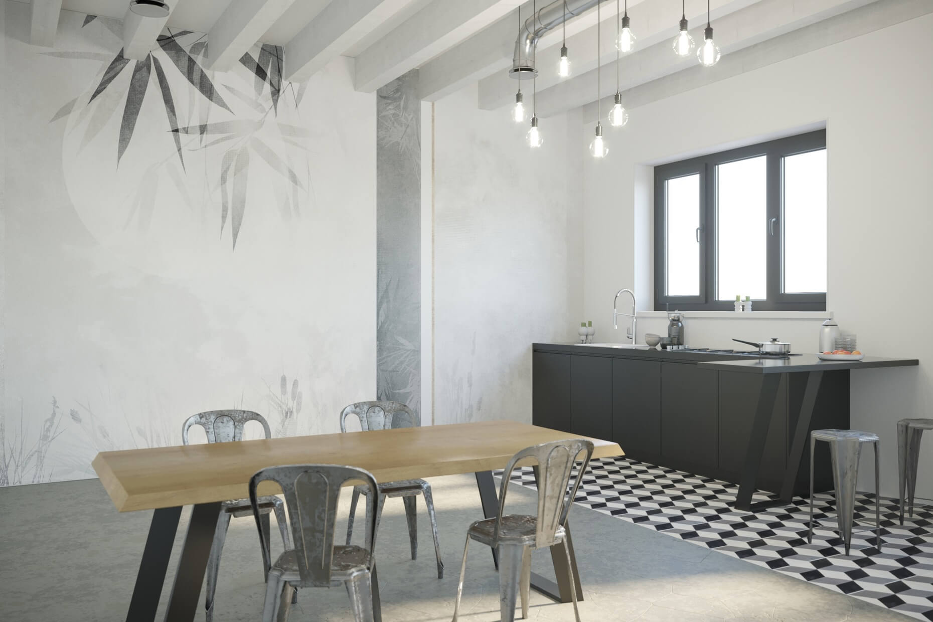 dawn wallpaper Farbe grau set