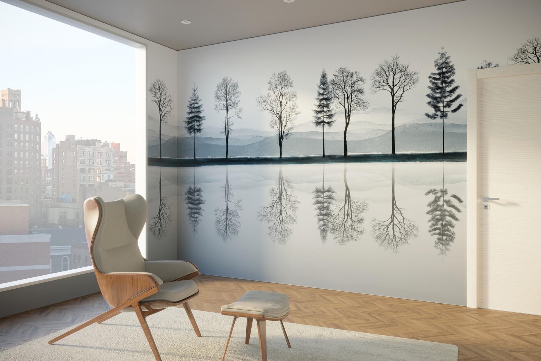 Umwelt gespiegelt blau Tapete Natur