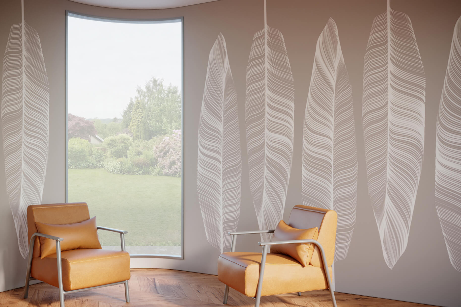 Federn moderne Tapete Einstellung