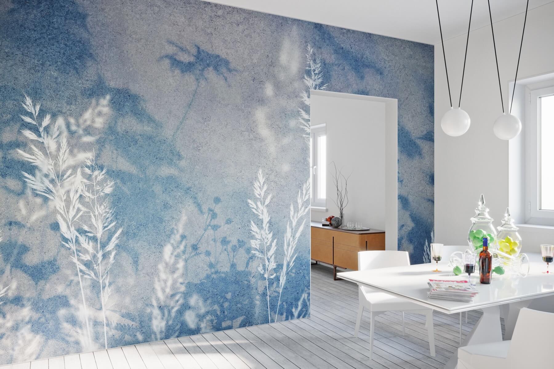 Echtes Silber-Ambiente mit Tapete