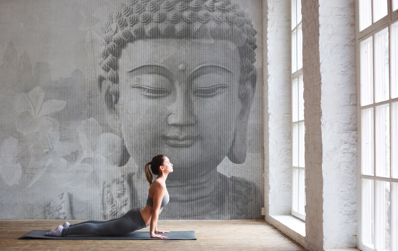 moderne Tapete für Yogaraum