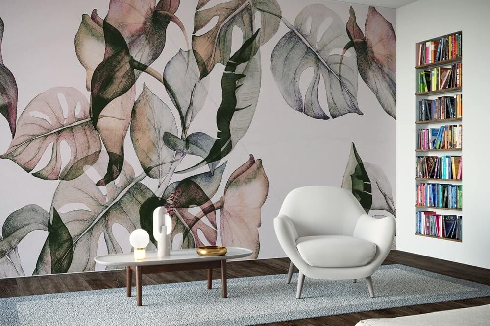 Levity Blatt Tapete helle Version