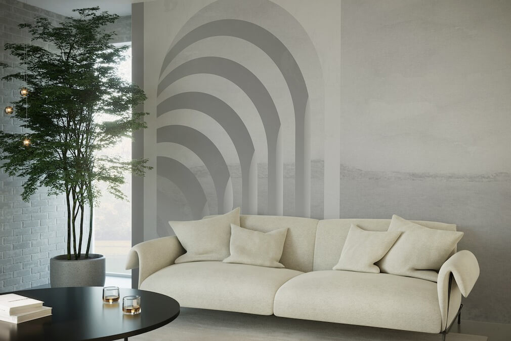 limbo grau version 3D Veranda Tapete für Wohnzimmer