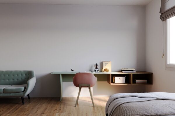 Arbeitszimmer im Schlafzimmer